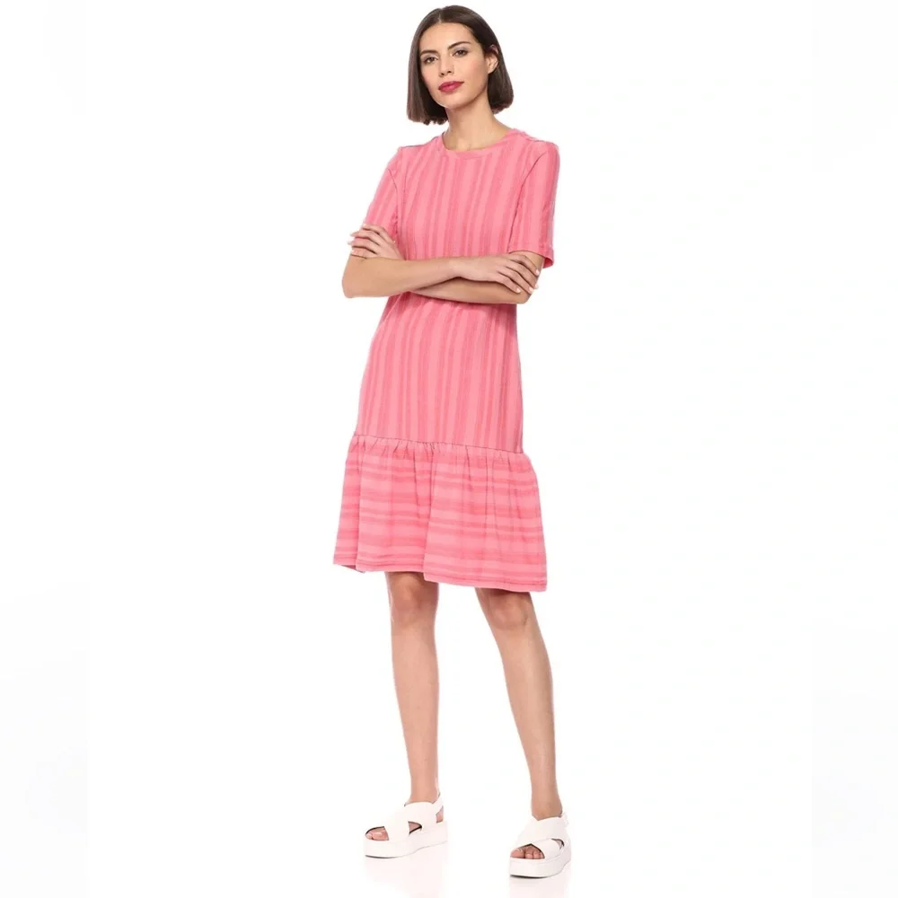 Ella Moss Women's Camilla Striped Trumpet Midi Dress Size Medium - Picture 3 of 10